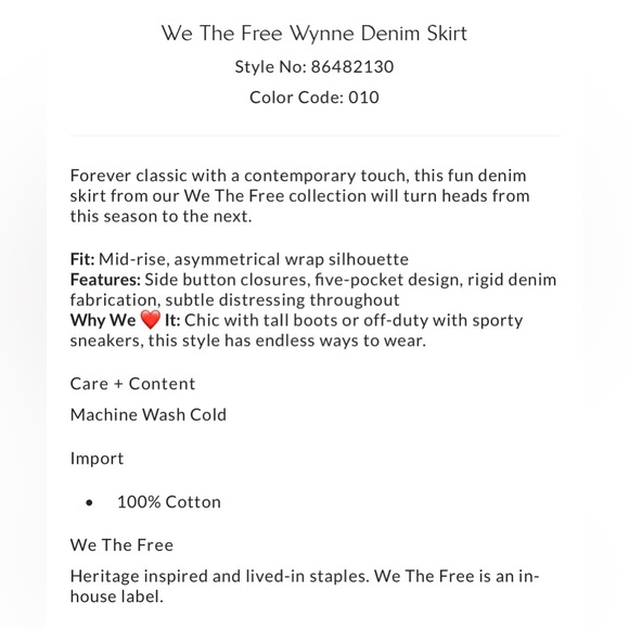 We The Free Wynne Denim Skirt - Picture 5 of 6